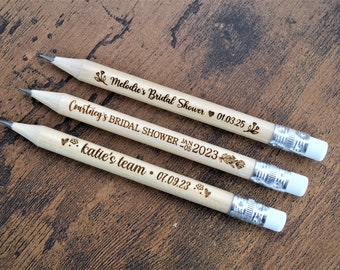 Bridal Shower Favors Pencils, Bridal shower favors for guests in bulk. Personalized Bridal shower gift for bride to be • AA028