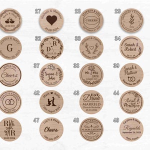 Set of 100 custom wine stoppers for rustic wedding favors and events image 3