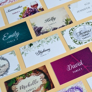 Customizable place cards with Allincork designs for weddings, for cork place card holders, a great gift for guests and wedding decoration