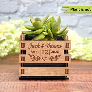 Set of 100 Personalized Mini pot for succulent wedding favors - rustic wedding favors - bulk gifts for guests • AA067