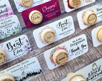 Custom Place cards for Wedding, birthday, Bachelorette party, Events, Wine Stoppers, Name tags, Guest gift, Table decoration • AA003