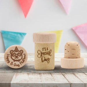 Birthday Favors, Wine stoppers with case, 50th Birthday party favors, wine lovers gifts, Birthday gift for mom, Gift for best friend • AA098