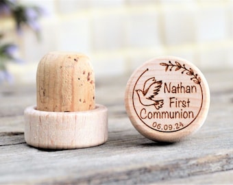 First Communion Favors, Personalized Wine Stoppers, First Communion Gifts • AA044