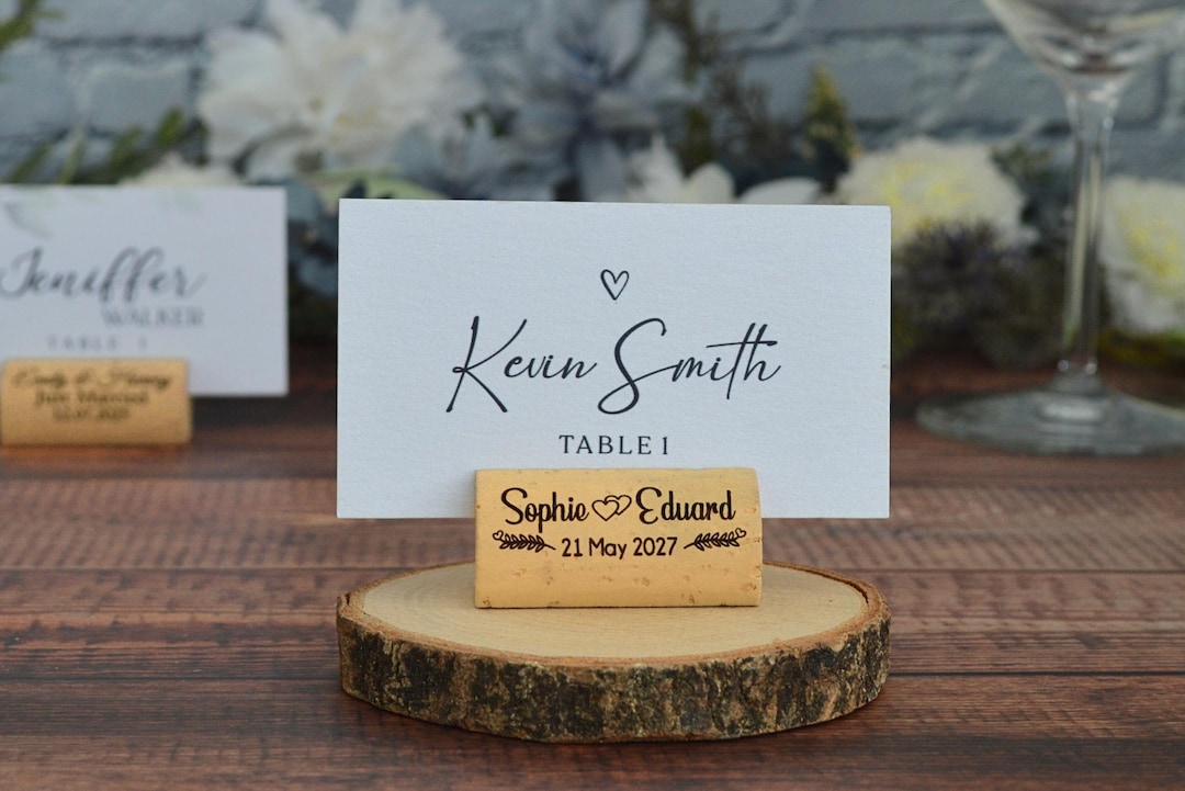 Rustic Wine Cork Place Card Holders – Unique Table Decor for Weddings ...