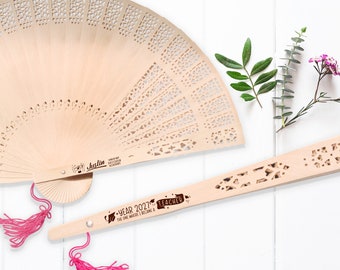 Rustic Hand Fan for Graduation party, Graduation party favors, Graduation gifts, College graduation gift for her • AA116