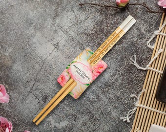 Personalized Chopsticks, Save the date, Wedding Favor Chopsticks, Engraved Chopsticks, Wedding Gift, Wedding Favors for Guests in Bulk AA165