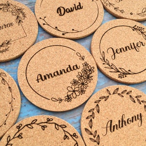 Custom Place cards for Wedding, birthday, Bachelorette party, Events, Personalized Coasters, Name tags, Guest gift, Table decoration AA237 zdjęcie 9