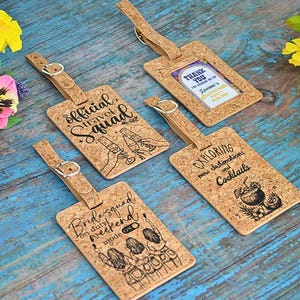 Custom Luggage Tags | Bachelorette Party Favors, Destination Wedding Souvenirs, Unique Travel Gifts, Bridal Keepsakes & Guest Tags • AA103