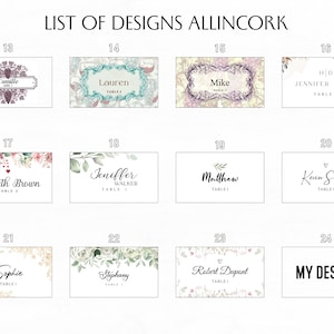 Allincork Designs for Customizable Wedding Place Cards, Cork Place Card Holders, Great Guest Gift and Wedding Decoration