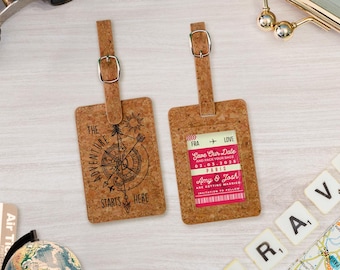 Save the Date Luggage Tags - Unique Destination Wedding Invites, Personalized Travel-Themed Announcements, Memorable Keepsakes for Guests