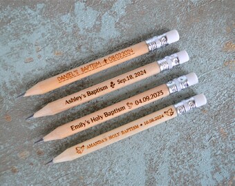 Christening Favors, for Boy and Girl. Pencils Party favors for Catholic Baptism, baptism gift girl from Godmother • AA033