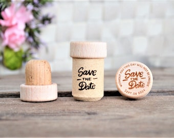 Save the Date Wine Stopper, Personalized Wine Cork, Personalized Wedding Save The Date • AA075