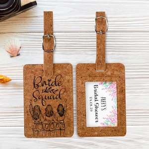 Personalized Luggage Tags - Bridal Shower Favors, Unique Travel Gifts, Destination Wedding Souvenirs, Bridal Keepsakes & Guest Tags • AA125