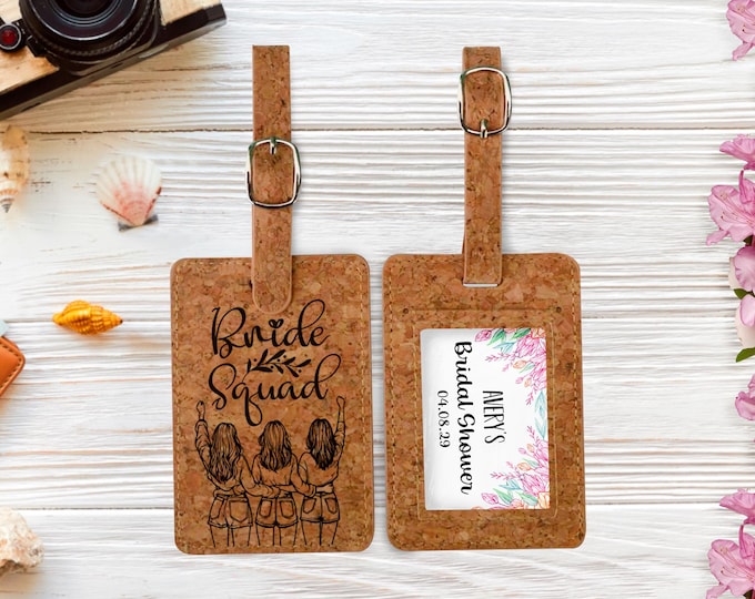 Featured listing image: Personalized Luggage Tags - Bridal Shower Favors, Unique Travel Gifts, Destination Wedding Souvenirs, Bridal Keepsakes & Guest Tags