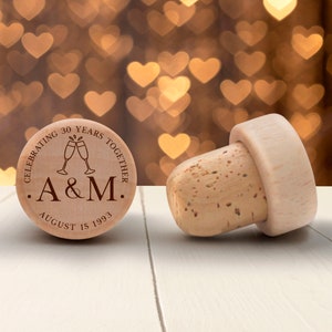 Anniversary gifts for couples, Personalized Wine Stoppers, 50th wedding anniversary gifts, Anniversary   Favors  • AA150