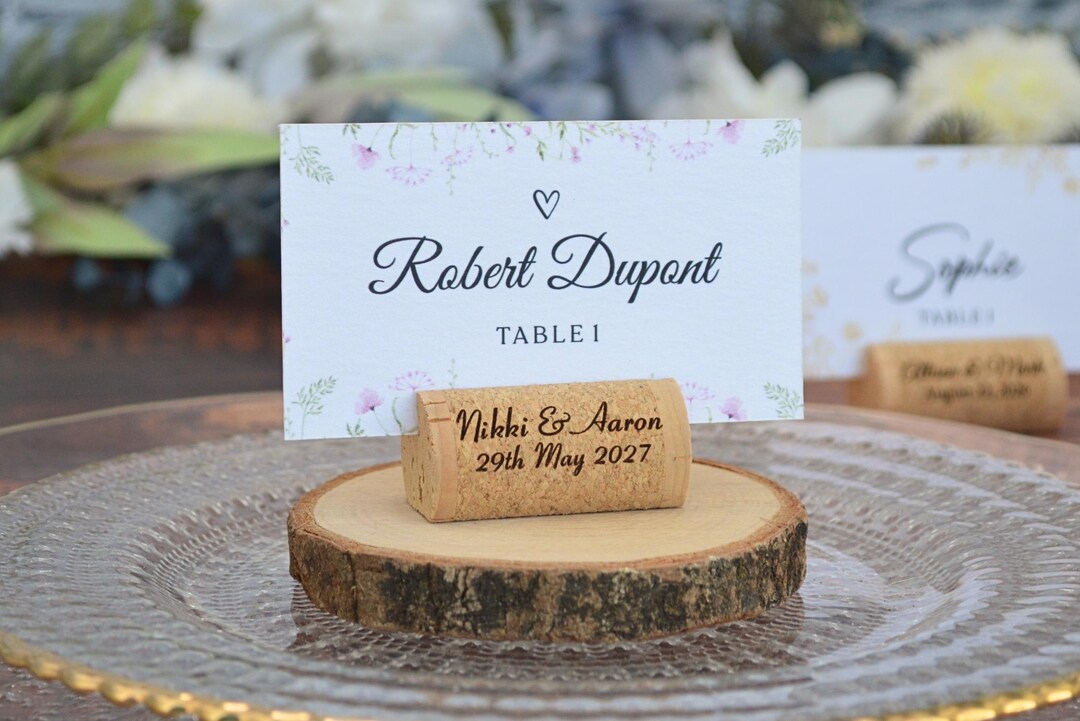 Elegant Wine Cork Place Card Holders – Rustic and Eco-friendly Table ...