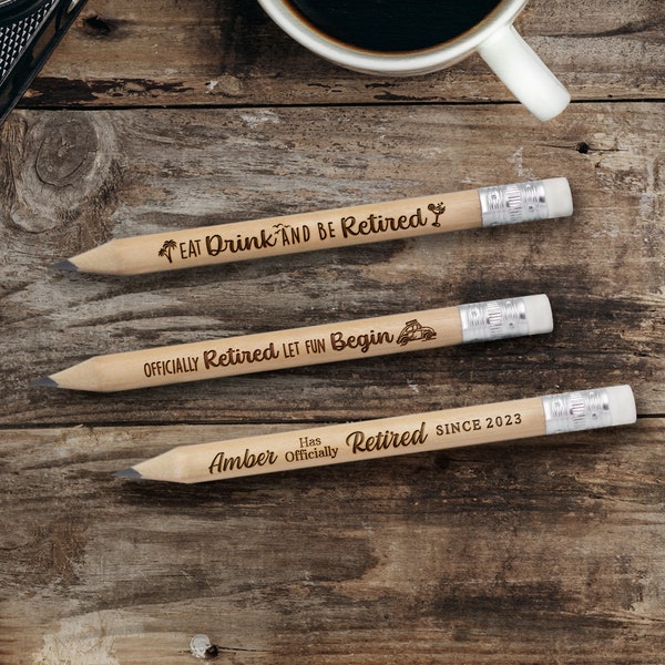 Retirement Party Favors, Personalized Pencils Retirement Gifts for Women and Men, Best Gift for Mentor, retirement gifts • AA120