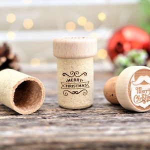 Christmas Gifts - Personalized Wine stoppers - Christmas holiday • AA034