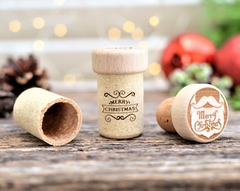 Christmas Gifts - Personalized Wine stoppers - Christmas holiday • AA034