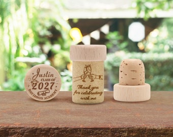 Graduation party favors, Personalized Wine Stoppers, Graduation party decorations, Graduation gifts, College graduation gift for her • AA111