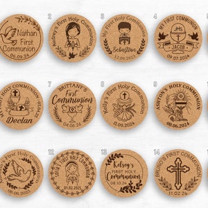 List of Allincork designs for first communion cork coasters, designs 1 to 15