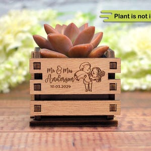 Personalized Mini Succulent Pots – Perfect Rustic Wedding Favors & Unique Keepsakes for Guests in bulk |  Wedding Gifts • AA067