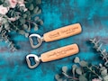 Custom Wooden Bottle Opener, Bulk Wedding Favor for Guests, Personalized Groomsmen Gift, Party Favors, Business Promotional Items. product logo