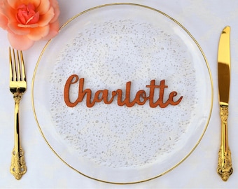 Laser cut names - Guest names - Laser cut name signs - Personalized place cards • AA087