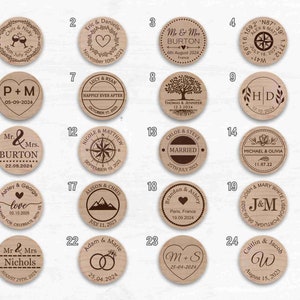 Set of 100 custom wine stoppers for rustic wedding favors and events image 2