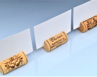 Wine Cork Place Card Holder - Wedding Place card holder • AA090