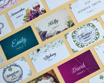 Printed wedding place cards, Custom placement cards, dinner cards, Table place Cards, Table Decor • AA001