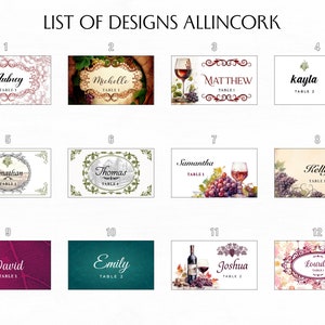 Allincork Designs for Customizable Wedding Place Cards, Cork Place Card Holders, Great Guest Gift and Wedding Decoration