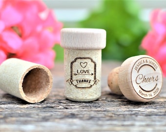 Wedding party favors - Wedding favors for guests in bulk - Engraved wine stoppers • AA068