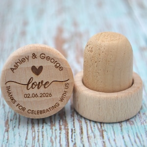 Custom Wine Corks Custom Wood Wine Cork Wine Corks Wine Stoppers Custom Wine Stopper Bridal Shower Gift Wedding Favors Cork image 10