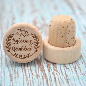 Set of 100 custom wine stoppers for rustic wedding favors and events image 5