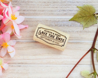 Unique Save the Date of wine Corks - White • AA077