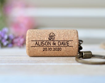 Keychain wedding Favor for guest in bulk. Party favors, Unique Wedding favors, Eco Friendly • AA054