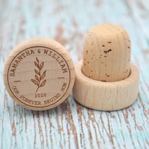 Set of 100 custom wine stoppers for rustic wedding favors and events image 7