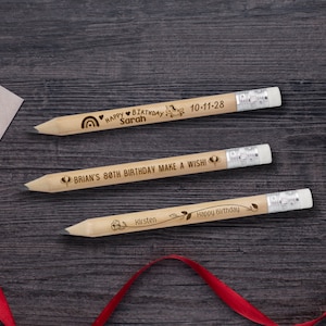 Pencils for Birthday Party Favors, 60th birthday party favors, Birthday gift for mom, kids, best friends, Birthday gift for her • AA095