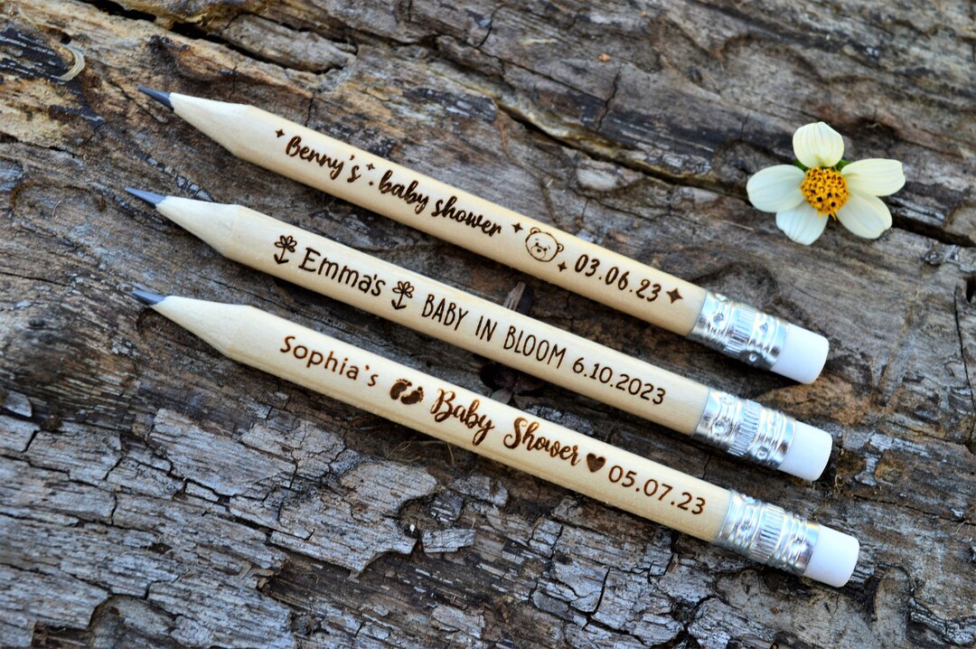 Baby Shower Favors for Guests in Bulk, Personalized Engraved Rustic ...