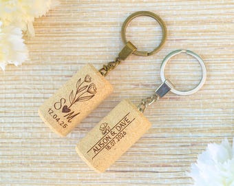 Keychain Wedding Favors in Bulk - Eco-Friendly Party Favors, Unique Personalized Guest Gifts for Weddings & Celebrations Table decor • AA054