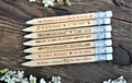 Wedding Favors for Guests in bulk, Personalized Engraved Rustic Wedding Wooden Pencils, Ideas for favor bags, Custom pencils • AA078 product logo