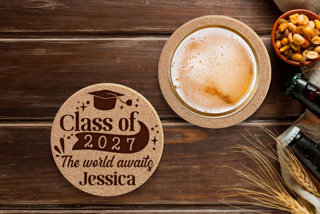 Personalized Graduation Cork Coasters: Class of [year] Favors - Etsy