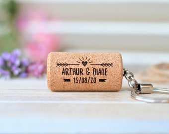 Keyring Wedding Favour for Guests in Bulk, Rustic & Unique Party Favours, Perfect for Any Celebration, Wedding table decor • AA054 • UK