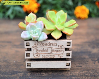 Personalized Mini pot for succulent Bridal Shower favors, Bridal shower gifts for guests in bulk, Bridal shower decorations • AA065