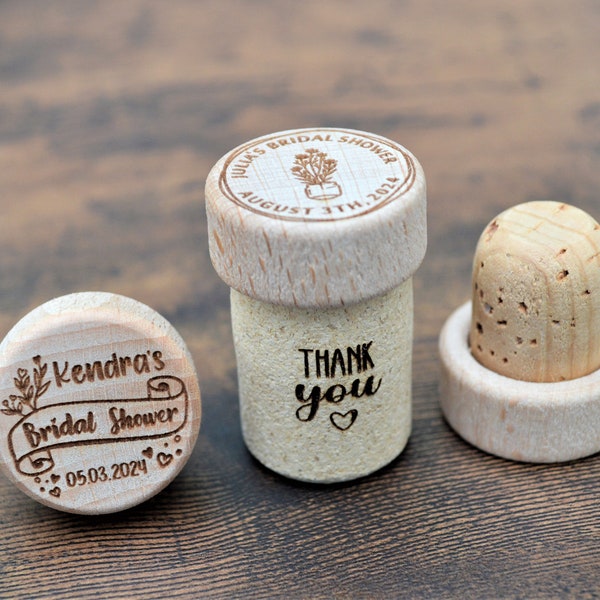 Bridal shower gifts for guests in bulk, Bridal Shower Favors,  Bridal shower decorations. Personalized Wine stoppers • AA029