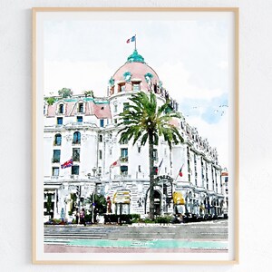 57cm額装イタリアで版画化☆リヴィエラ ヨーロッパ ポルトヴェーネレ