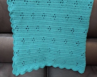 Vintage Diamond Crocheted Baby Blanket