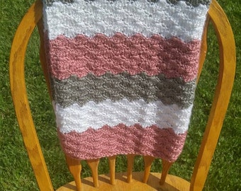 Handmade Crocheted Baby Blanket/ Lap Blanket