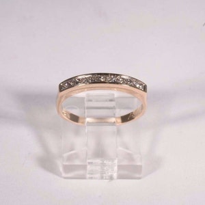 14K Yellow Gold Channel Set Diamond Anniversary Band, size 6